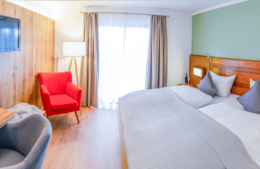 Doppelzimmer Domain Bett im Glashotel