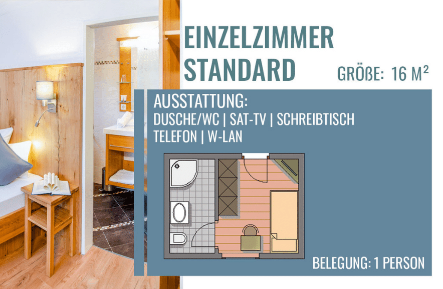 Einzelzimmer Standard Ausstattung